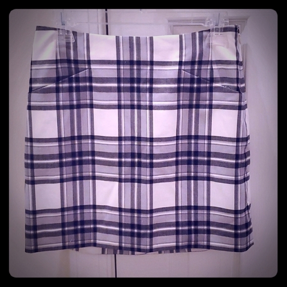 Plaid Lined Miniskirt - Picture 1 of 4